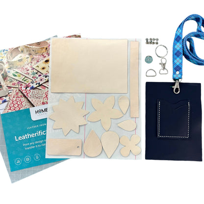 DIY Phone and Go Leather Crossbody Purse Kit, Navy (sewing machine friendly!)