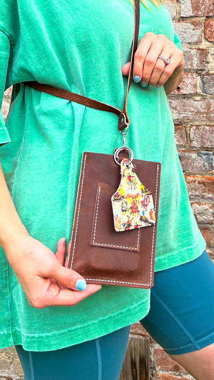 Brown DIY Leather Phone and Go Crossbody Purse Kit