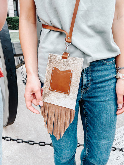 Brown DIY Leather Phone and Go Crossbody Purse Kit