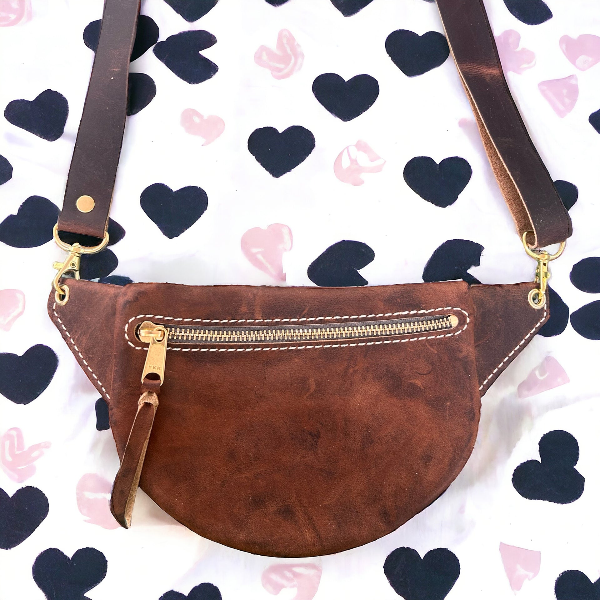 Brown Sling and Go Leather Fanny Pack