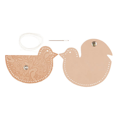 DIY Leather Bird Coin Purse