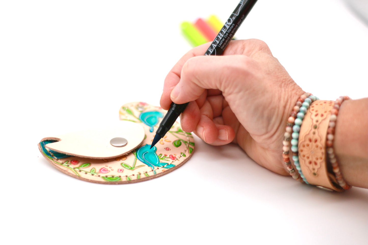 DIY Leather Bird Coin Purse