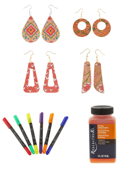 DIY Leather Earring Bundle: We Start it, You Finish it!  Markerific Kit