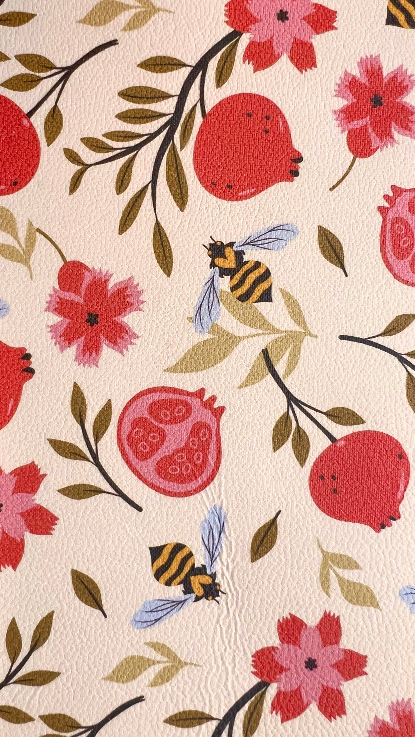 Fruit and Bee Lamb Leather Crafting Sheet 8 1/2" x 11"