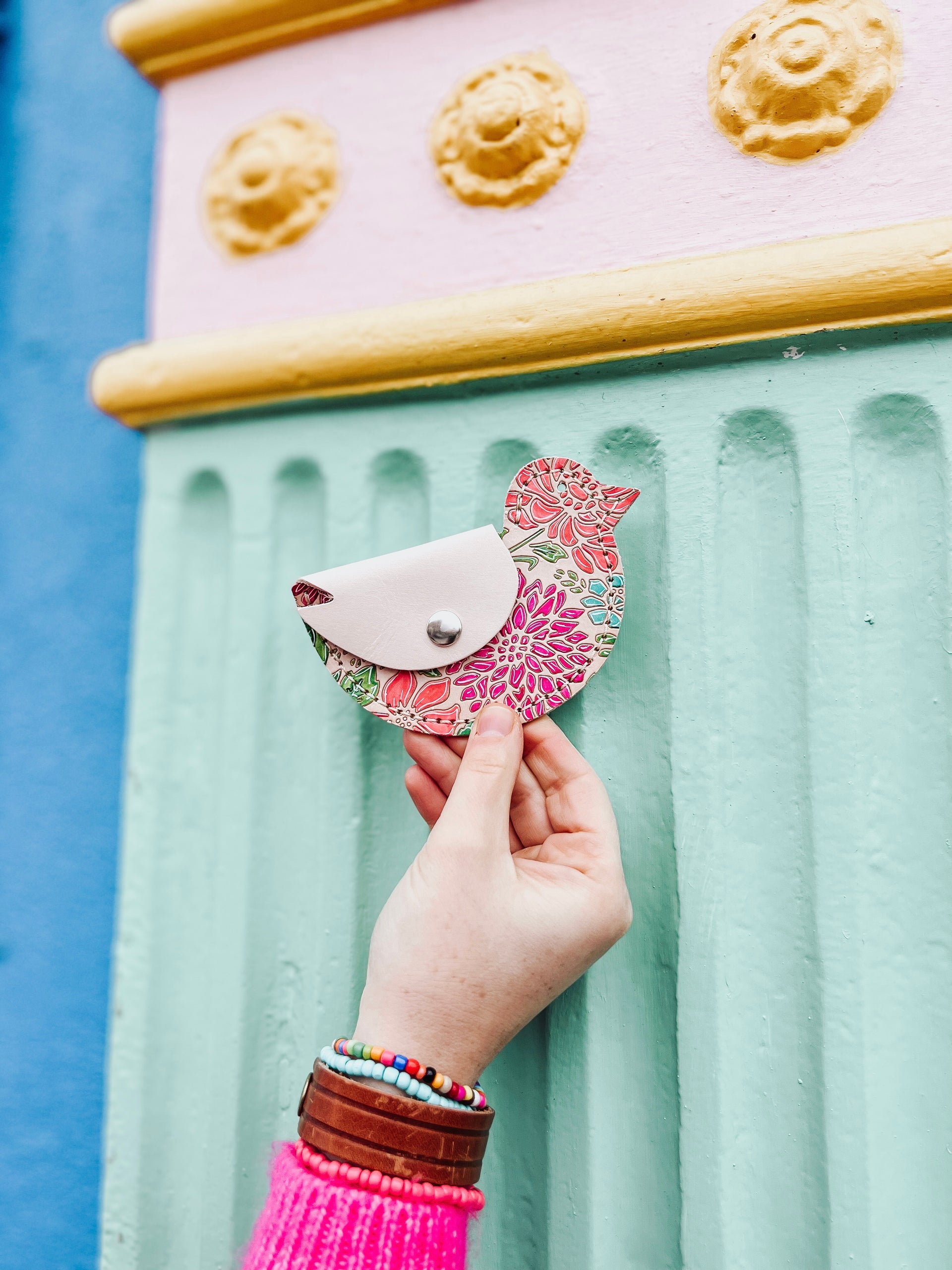 DIY Leather Bird Coin Purse