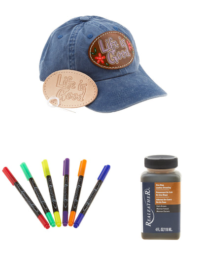 Life is Good DIY Leather Patch Hat Bundle, Markerific