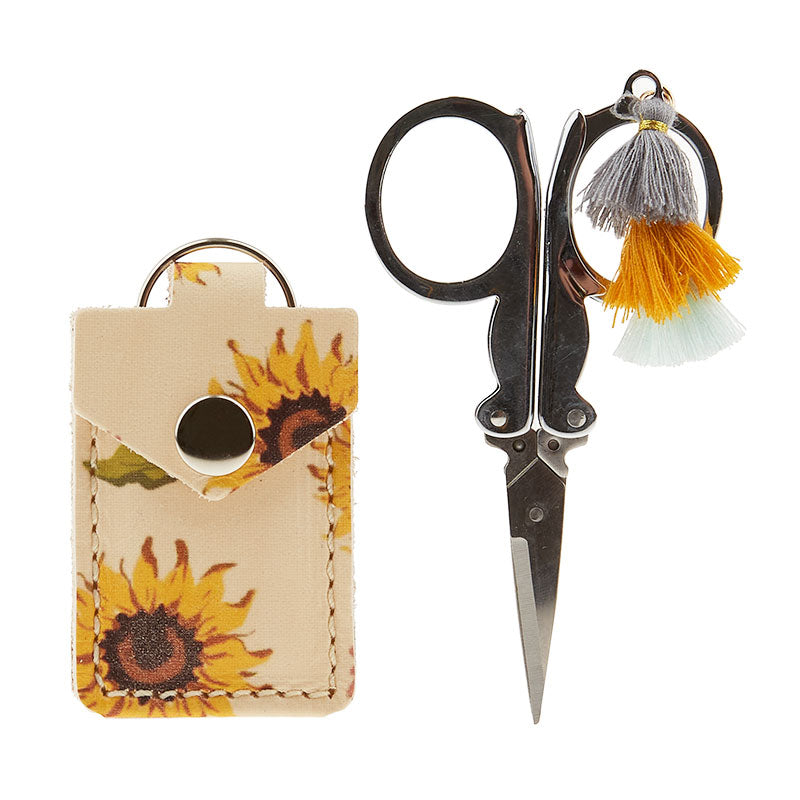 Sunflower Finished Leather Scissor Pouch