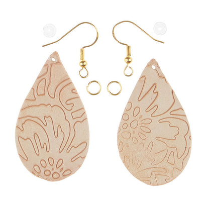 DIY Leather Earring: We Start it, You Finish it! Teardrop, Markerific Kit