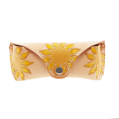 Sunflower DIY Leather Eyeglass Case