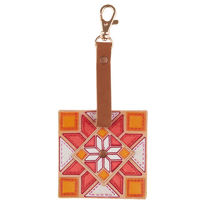 Quilted DIY Leather Luggage/Backpack Tag/Purse Charm