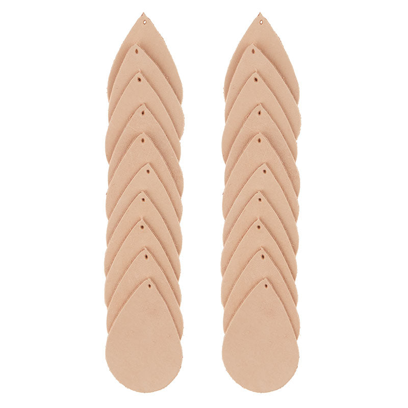 10 Pack Earing kit, Veg Tan Teardrop Blanks