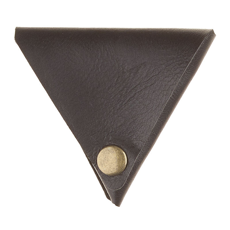 Leather Triangle Coin Pouch (Brown Tones)