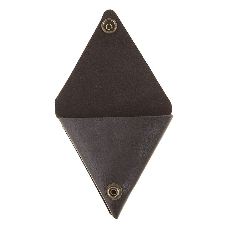 Leather Triangle Coin Pouch (Brown Tones)