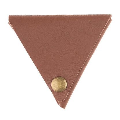 Leather Triangle Coin Pouch (Brown Tones)