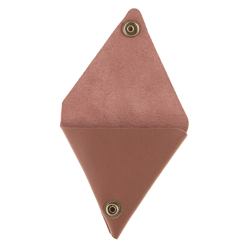 Leather Triangle Coin Pouch (Brown Tones)