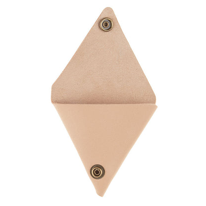 Leather Triangle Coin Pouch (Brown Tones)