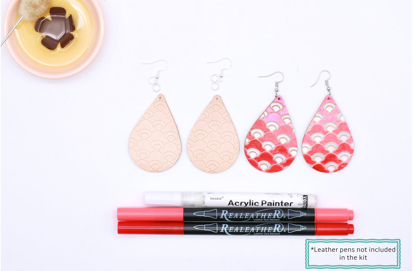 DIY Leather Earring: We Start It, You Finish It! Teardrop Markerific Kit