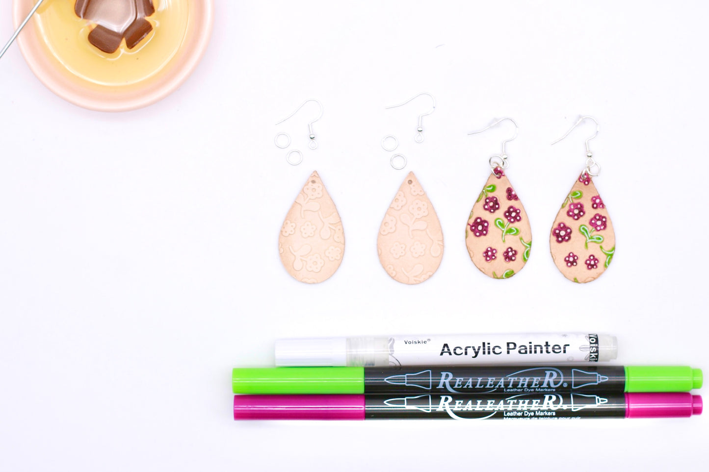 DIY Leather Earring: We Start it, You Finish it! Teardrop, Markerific Kit