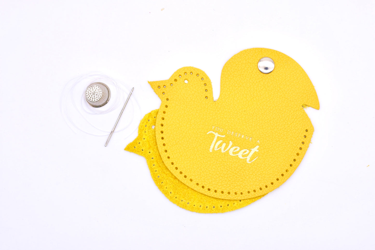 DIY Leather Tweet Yourself Bird Coin Purse