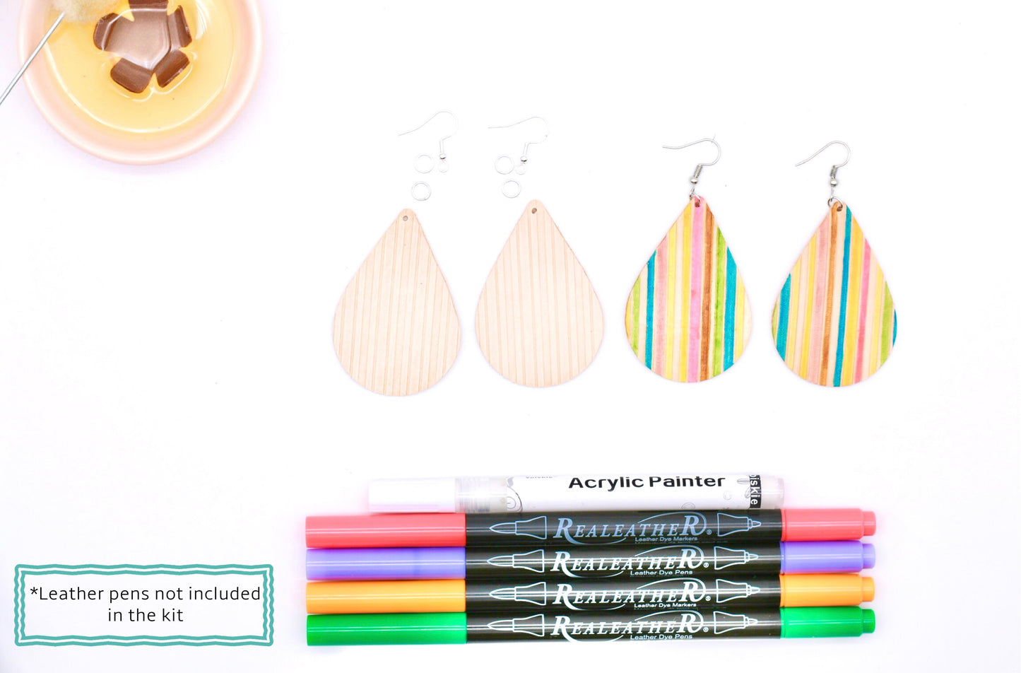 DIY Leather Earring: We Start It, You Finish It! Teardrop Markerific Kit