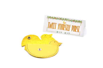 DIY Leather Tweet Yourself Bird Coin Purse