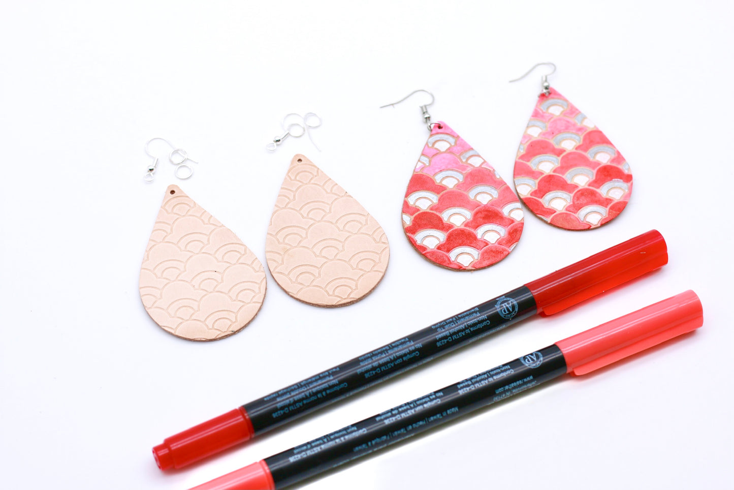 DIY Leather Earring: We Start It, You Finish It! Teardrop Markerific Kit