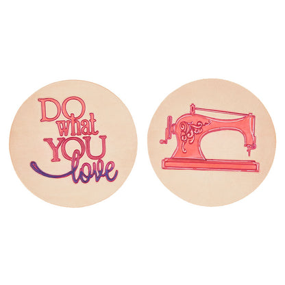 You Can Do Anything DIY Leather Coaster Circle 2-Pack