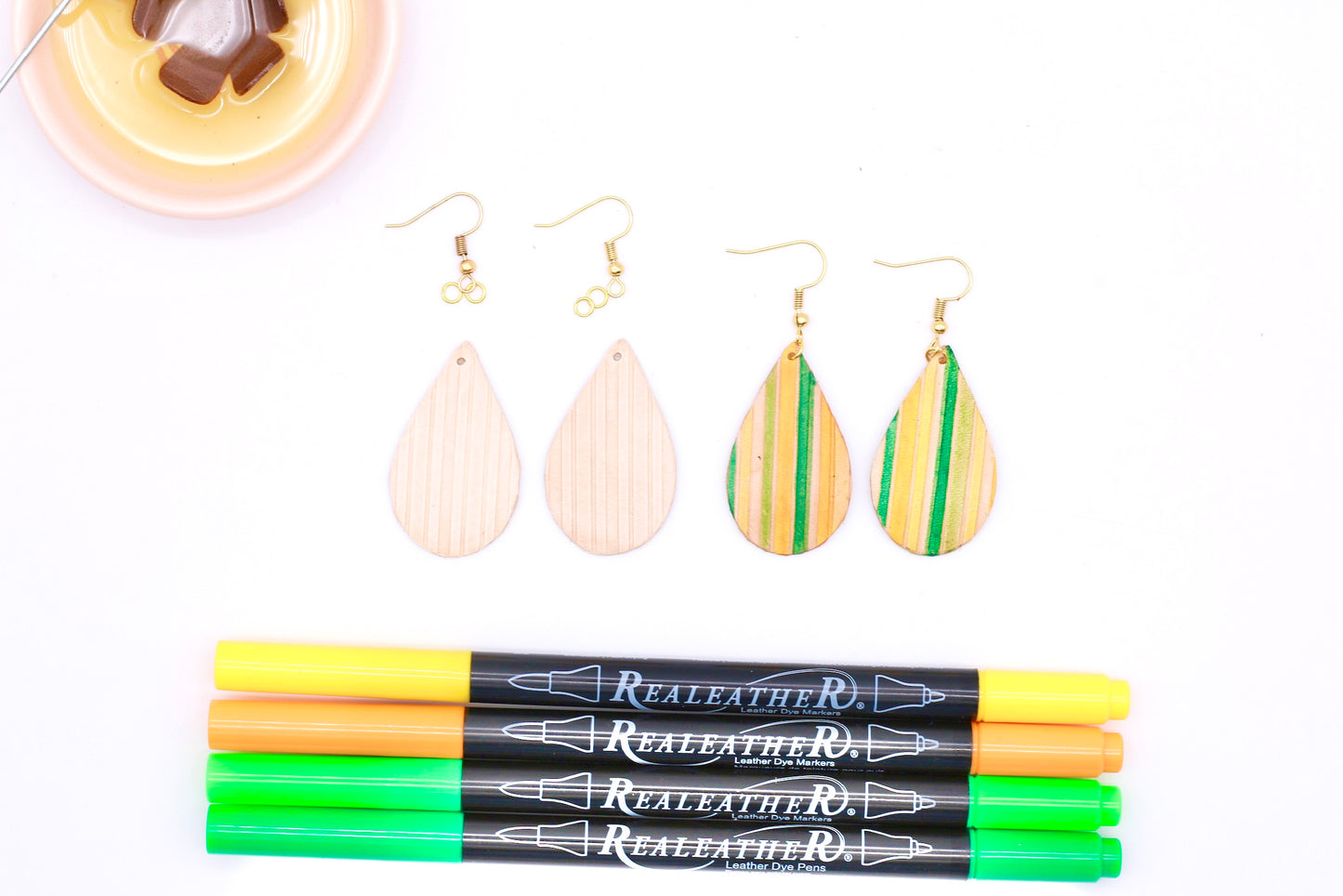 DIY Leather Earring: We Start It, You Finish It! Teardrop Markerific Kit