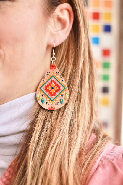 DIY Leather Earring: We Start it, You Finish it! Teardrop, Markerific Kit