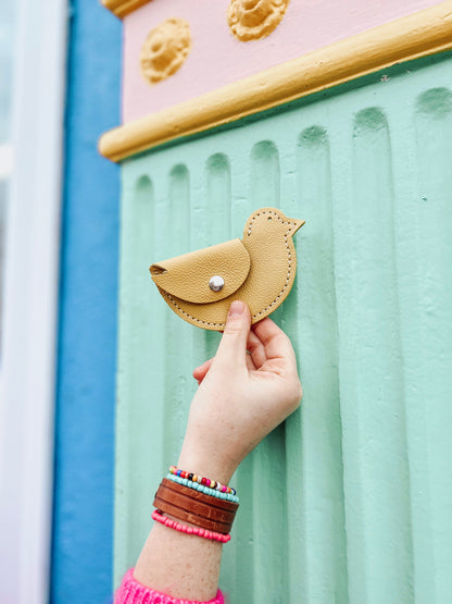 DIY Leather Tweet Yourself Bird Coin Purse