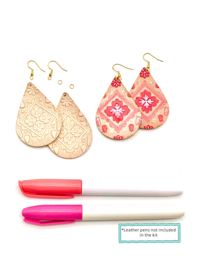 DIY Leather Earring: We Start it, You Finish it! Teardrop, Markerific Kit