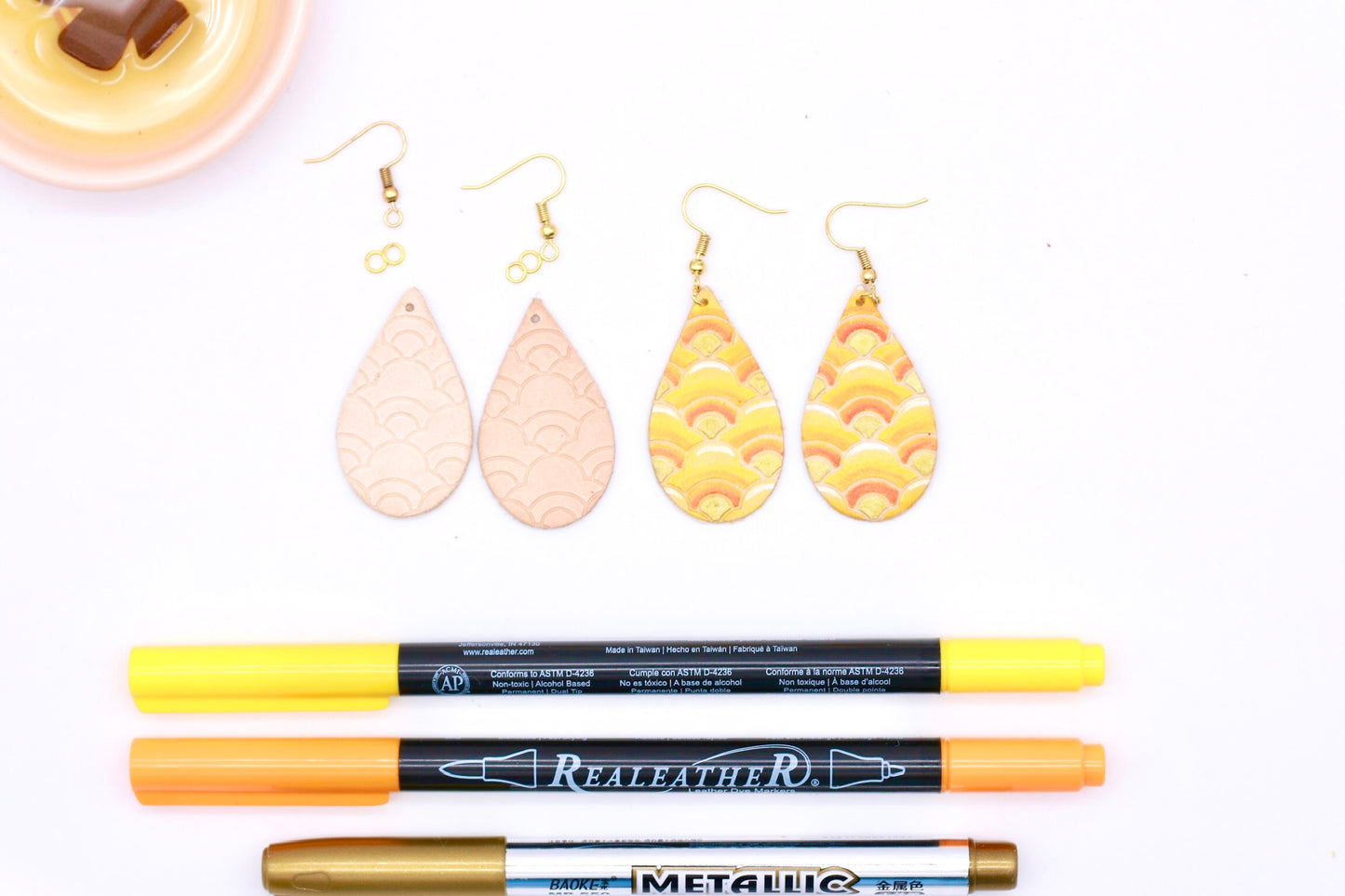 DIY Leather Earring: We Start It, You Finish It! Teardrop Markerific Kit