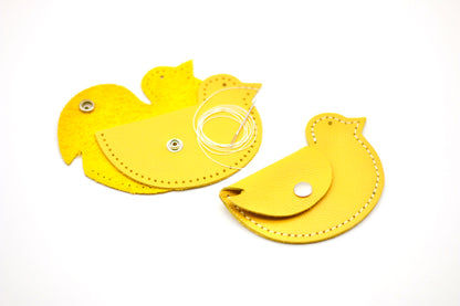 DIY Leather Tweet Yourself Bird Coin Purse