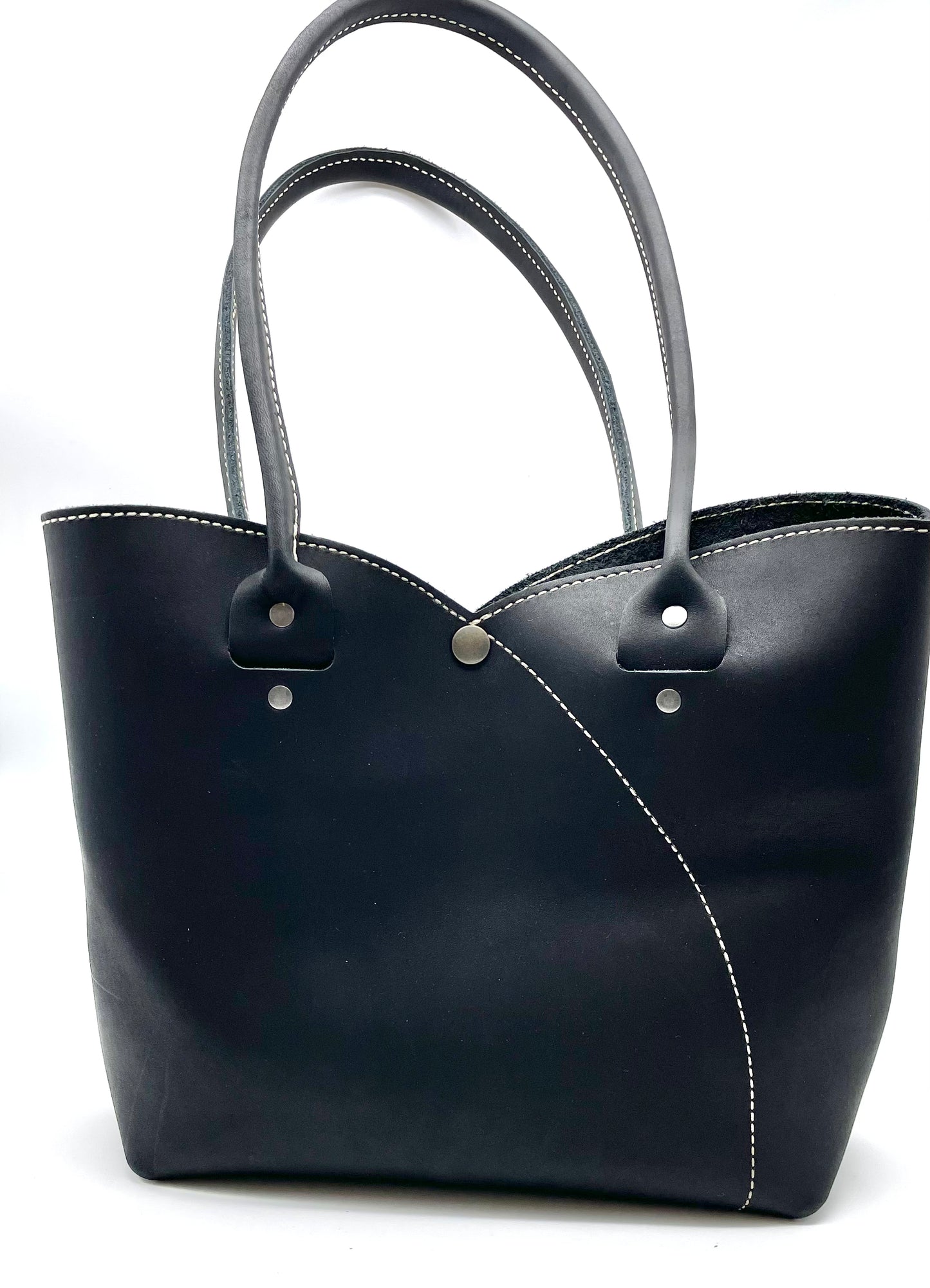 Leather Tulip Tote